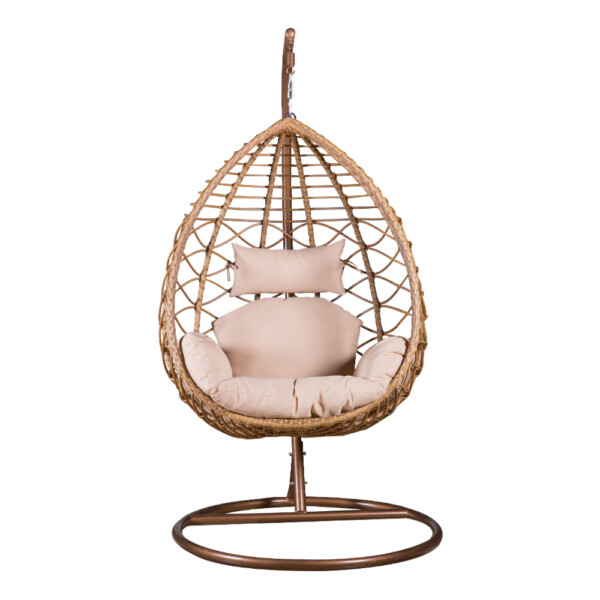 Garden Swing Basket With Cushion; 90x60x118cm #1962