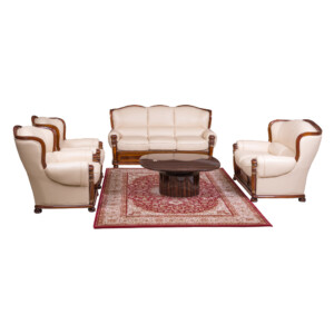 Leather Sofa :7-Seater (3+2+1+1), Col. 17(Rose White):#A-44