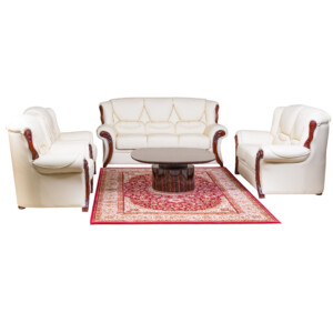 Leather Sofa : 7-seater (3+2+1+1), Col. 22 (Ivory): Ref. A-30