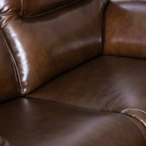 FULI: Leather Sofa: 6 Seater, Recliner (3RR+2RR+1R) #G-19705 + Large And Small Ottoman #G-26/27