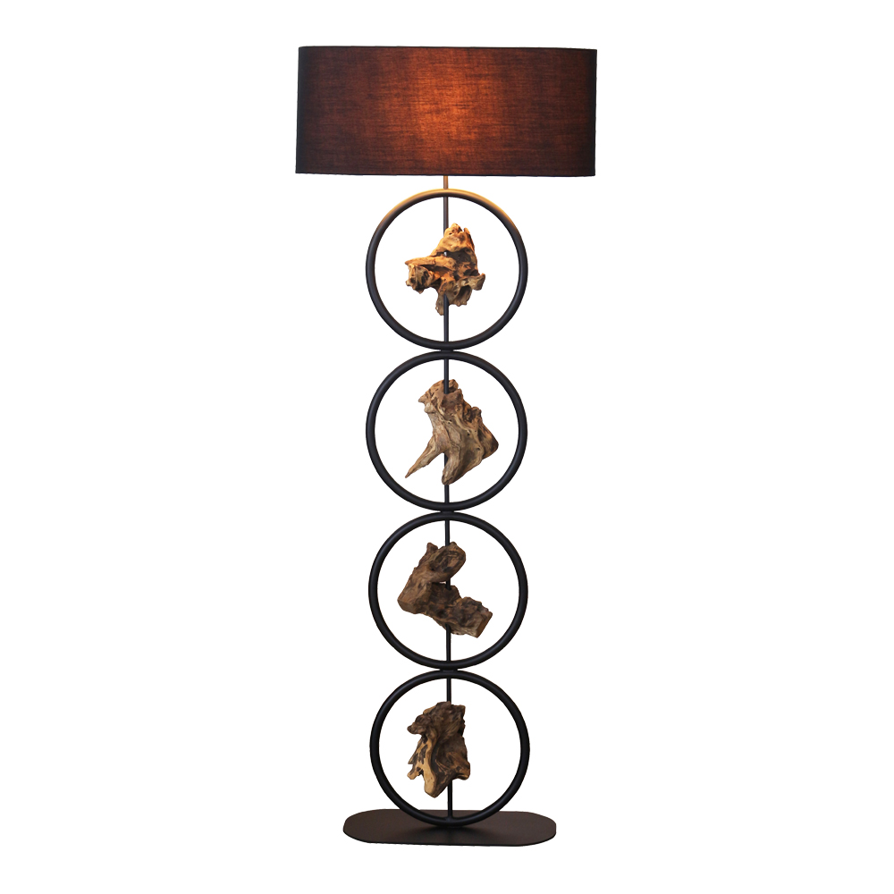 Gyro Floor Lamp With Oval Lamp Shade; 40x20x131cm #211168/590032