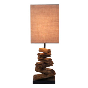 Twisted Branches Lamp With Tall Rectangle Lamp Shade; 12x12x28cm #211271/590004