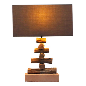 King Mai Sak Crossed Table Lamp With Rectangular Lamp Shade; 20x10x32cm #211284/590005