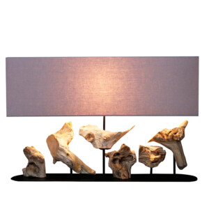 Roots Level Table Lamp With Rectangular Lamp Shade; 80x20x36cm #211296/590035