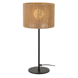 Domus: Table Lamp: Black/Hemp Rope, E27x1 #V40015/1T/BE/250