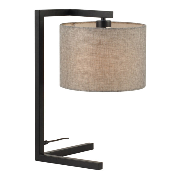 Domus: Table Lamp: Black/Grey Linen, E27x1 #V40012/1T/GY/250