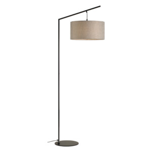Domus: Floor Lamp: Black/Grey Linen, E27x1 #V40012/1F/GY/400