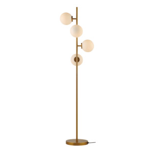 Domus: Pendant Lamp: Brushed Brass/Opal Matt, E14x4 #V39113/4F/BS+OM/430