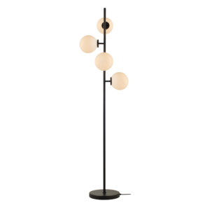 Domus: Pendant Lamp: Black/Opal Matt, E14x4 #V39113/4F/BK+OM/430