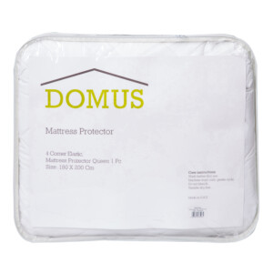 DOMUS: Mattress Protector with Elastic Band: Queen, 180x200cm