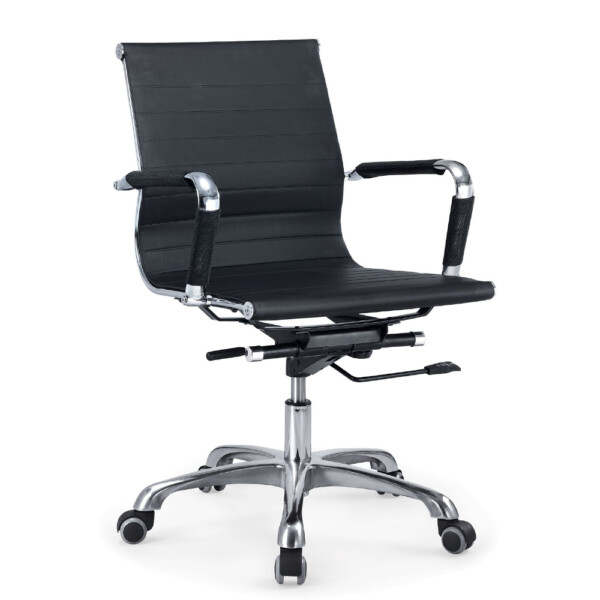 Mid Back Office Chair, (57x56.5x88)cm, Black