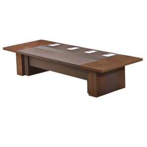 Meeting Table: (460x140x75)cm, Walnut/Grey
