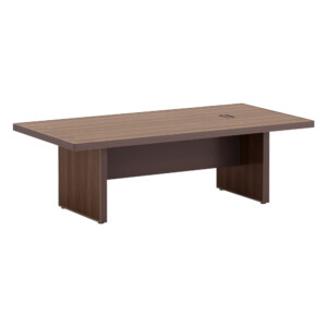 Two Panel Base Office Meeting Table (240x120x75cm), Brown Oak/Brown