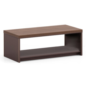 Office Coffee Table with Open Underside: (120x60x65)cm, Brown Oak/Brown