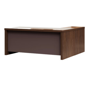 Office Desk + Mobile Side Return + Pedestal; (160x80x75)cm, Brown oak/Brown