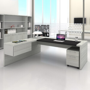 NOBLE: Executive Desk+Side Return+Mobile Pedestal #EX-NBL-SDA180L/R&EX-NBL-MP3DH