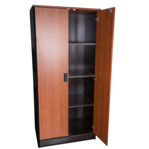 MEX : Filing Cabinet, 80x56x175cm : Cherry/Black #FC1751