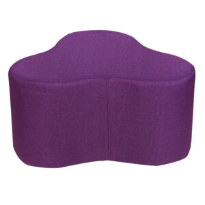 Fabric Ottoman: (75.0x80.0x44.0)cm, Purple