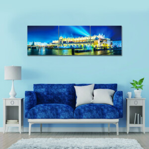 City scape: Printed Painting Set + Frame 3pc: (60x180)cm