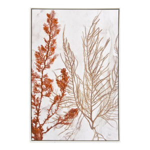 Aquatic Plant: Printed/Oil Painting + Frame: (60x90x3.5)cm