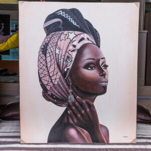 Oil Painting: African Woman: (100x120x4)cm