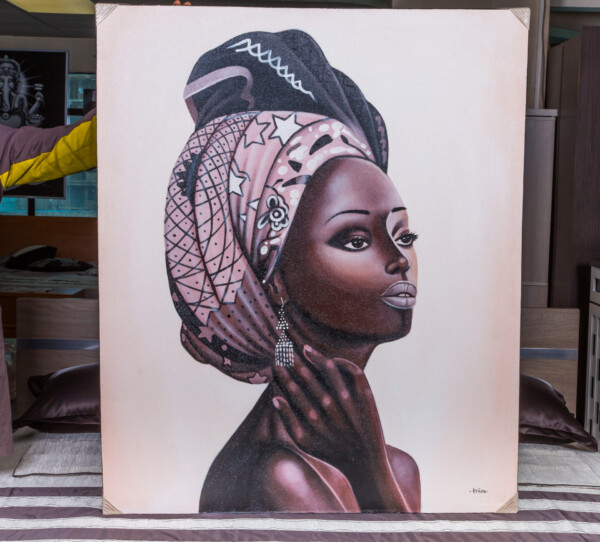 Oil Painting: African Woman: (100x120x4)cm