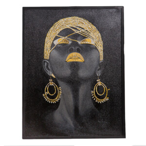 Oil Painting: Afrika Krisna LS Black: 70x90x4cm Ref.115