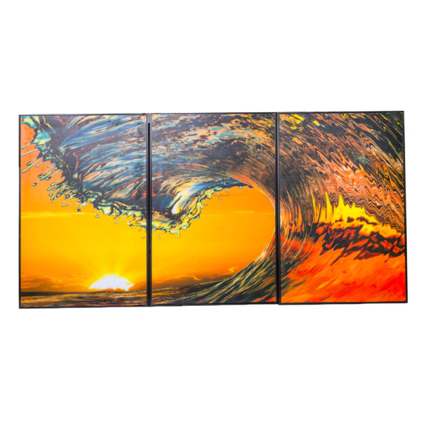 Printed Painting Set, 3pcs + Frame: 90x60cm Ref. JDN-3378ABC