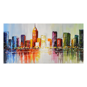 City: Oil Painting With Frame: (140x70x2.2)cm