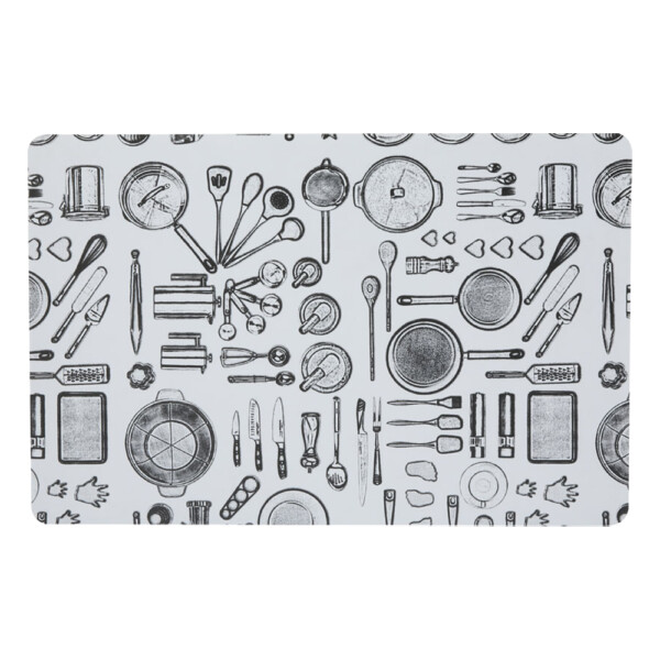 Brenda Placemat; (43.5x28.5)cm, White/Black