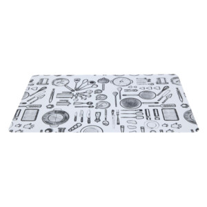 Brenda Placemat; (43.5x28.5)cm, White/Black