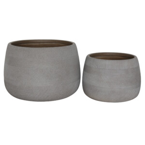 Fibre Clay Pot: Large (54x54x37)cm, Taupe