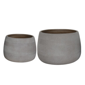 Fibre Clay Pot: Small (42x42x29)cm, Taupe