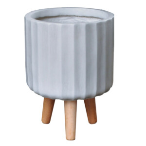 Fibre Clay Pot: Small (24x24x32)cm, Anti White