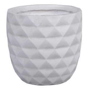 Fibre Clay Pot: Small (30x30x29)cm, Anti White