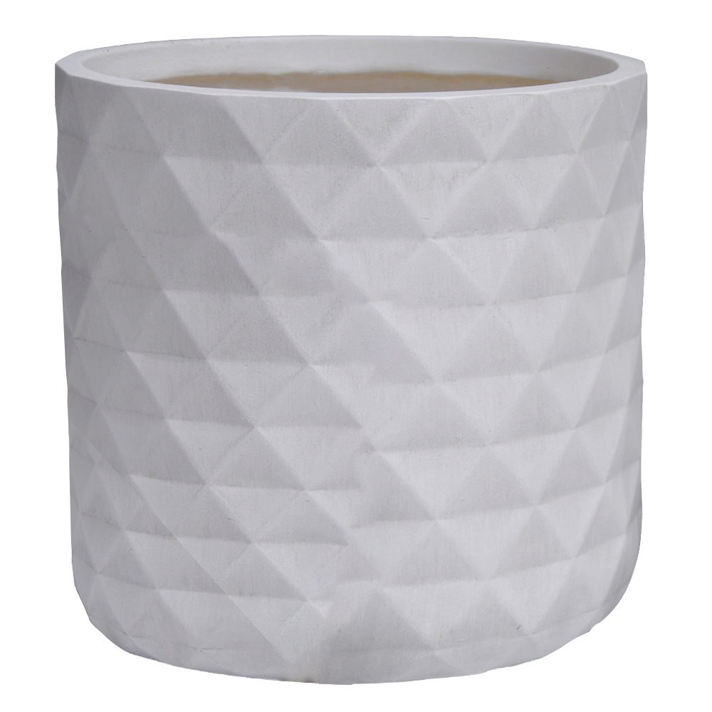 Fibre Clay Pot: Large (44x44x44)cm, Anti White