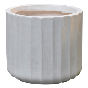 Fibre Clay Pot: Small (24x24x21)cm, Anti White