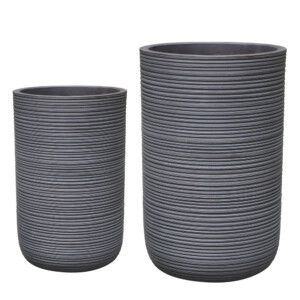 Fibre Clay Pot: Small (29.5x29.5x47.5)cm, Anti Grey