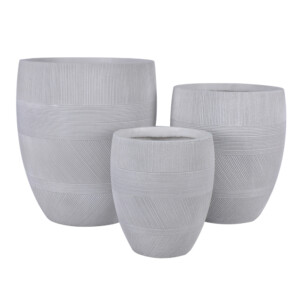 Fibre Clay Pot: Medium (35x35x41)cm, Anti White