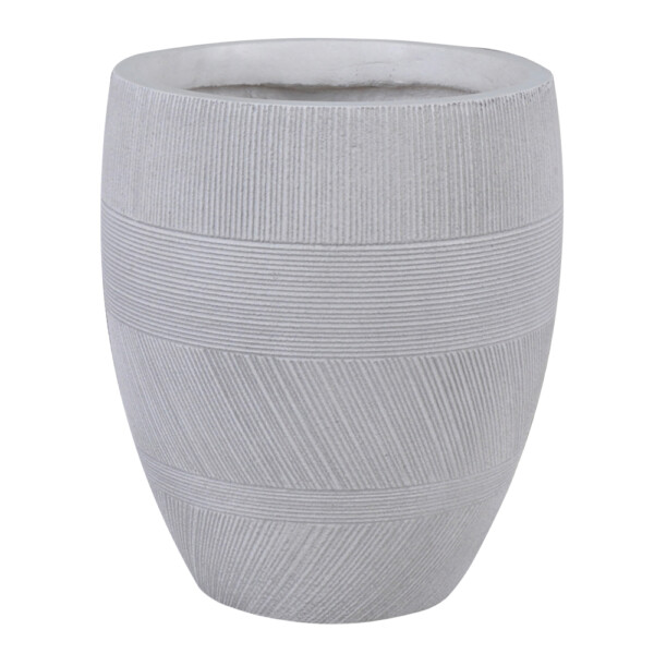 Fibre Clay Pot: Small( 27x27x32)cm, Anti White