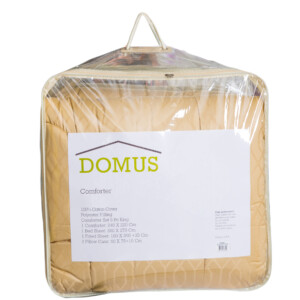 Domus: King Comforter Set- 5pc Dobby Jacquered, Mustard