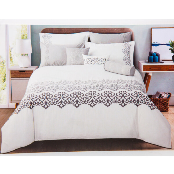 Domus: King Comforter Set: 7pcs: (240x260)cm, Patterned