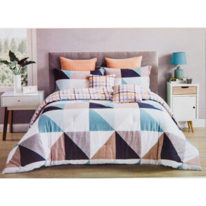 Domus: Single Comforter Set: 5pcs: (160x220)cm, Patterned