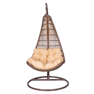 Rattan Furniture: Swing Basket + Aluminium Stand + Cushion