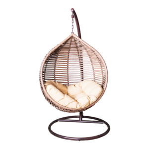 Rattan Furniture: Swing Basket + Steel Stand + Cushion