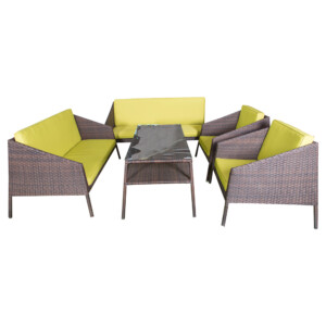 Rattan Furn Set: Outdoor Sofa Set, 7-Seater + Coffee Table (3+2+1+1) Ref.TG0334S