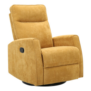 Motion: Fabric Glider And Swivel Recliner Sofa; 1-Seater, Yellow