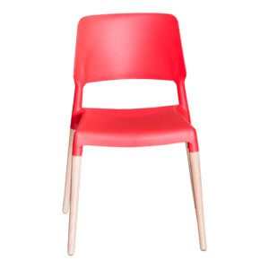 Plastic Relax Chair With Beech Wood Legs #8086