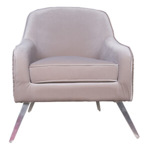 Relax Fabric Arm Chair With Steel Legs ; 68x68x87cm #2595