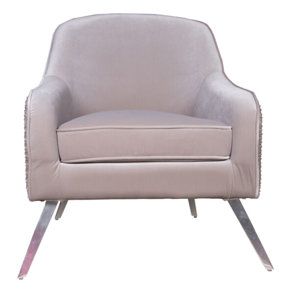 Relax Fabric Arm Chair With Steel Legs ; 68x68x87cm #2595